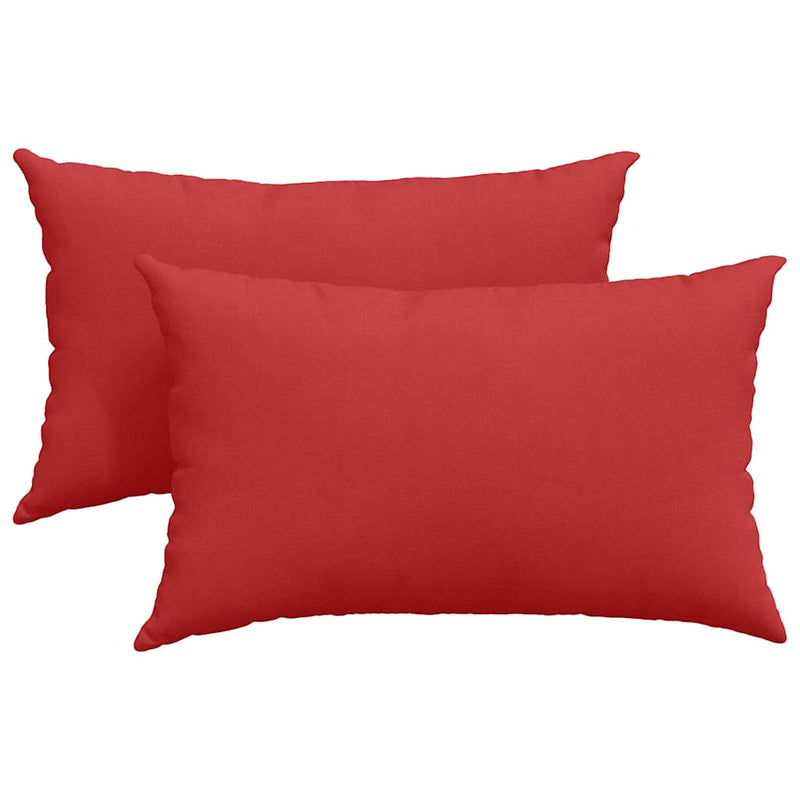 Afbeelding laden in galerijviewer, Vidaxl sofa kussens 2 pcs rood 50 x 30 cm stof

