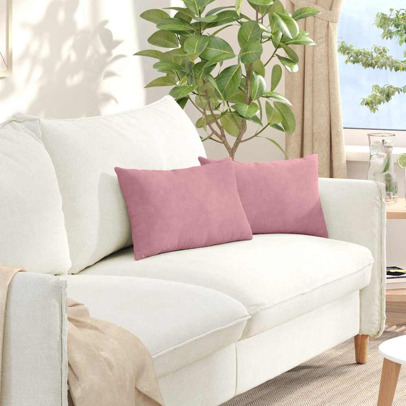 ギャラリービューアに画像をロードする, Vidaxl sofa kussens 2 stuks roze 50 x 30 cm cordstof
