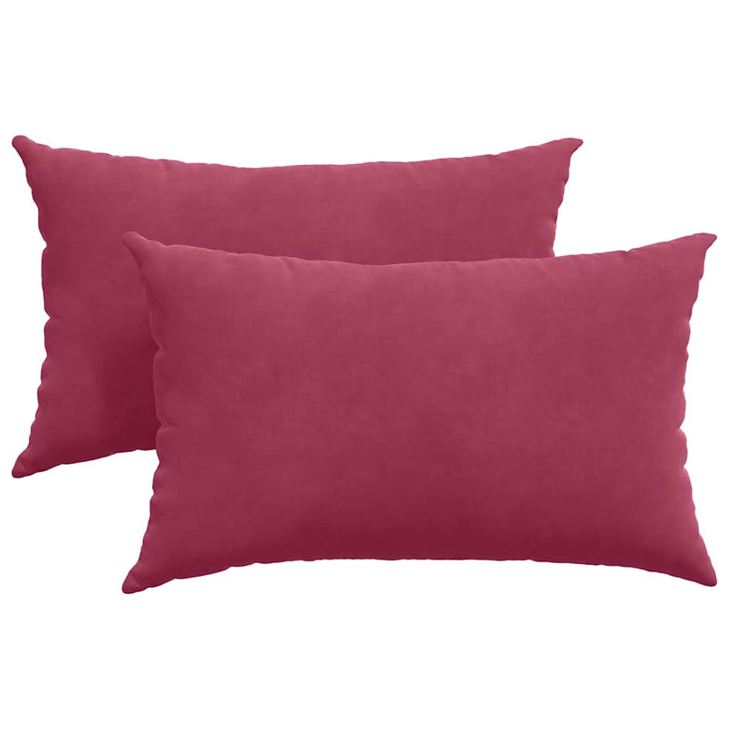 ギャラリービューアに画像をロードする, Vidaxl sofa kussens 2 stuks wijnrood 50 x 30 cm cordstof
