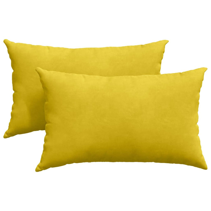 ギャラリービューアに画像をロードする, Vidaxl sofa kussens 2 stuks geel 50 x 30 cm cordstof

