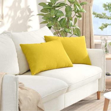 Vidaxl sofa kussens 2 pcs lichtgeel 60 x 40 cm stof