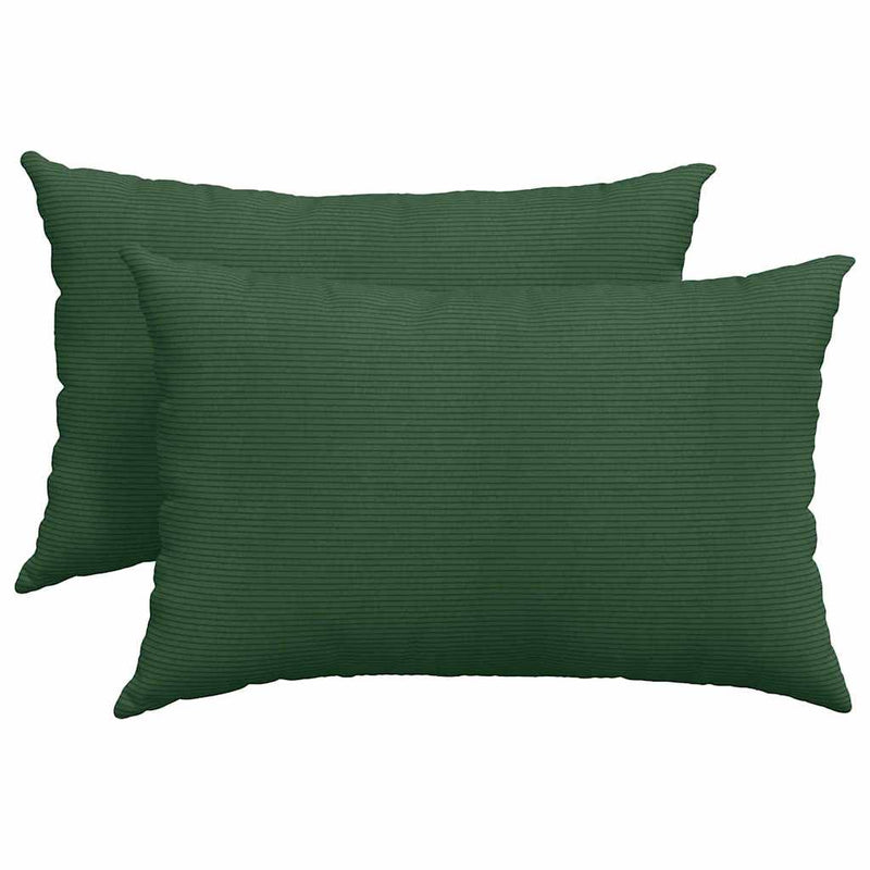 Afbeelding laden in galerijviewer, Vidaxl sofa kussens 2 stuks donkergroen 60 x 40 cm cordstof
