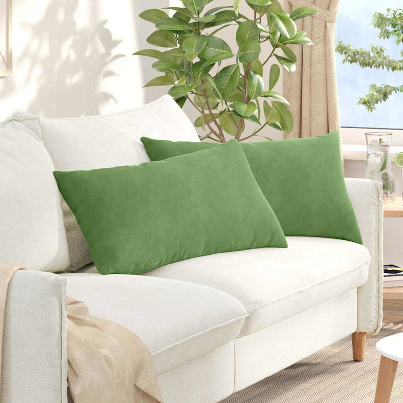 Chargez l'image dans la visionneuse de la galerie, Vidaxl sofa kussens 2 stuks lichtgroen 80 x 40 cm cordstof
