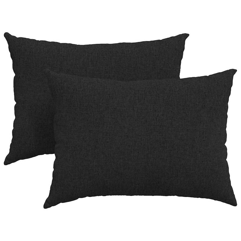 Chargez l'image dans la visionneuse de la galerie, Vidaxl sofa kussens 2 pcs zwart 70 x 50 cm stof
