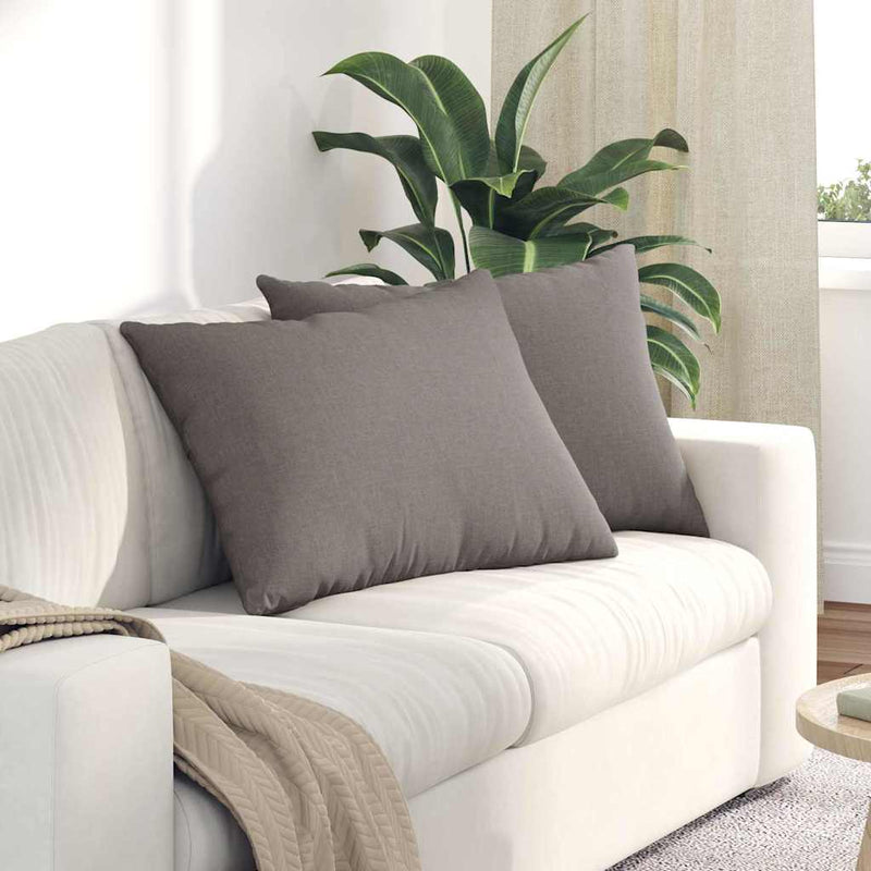 Afbeelding laden in galerijviewer, Vidaxl sofa kussens 2 pcs taupe 70 x 50 cm stof
