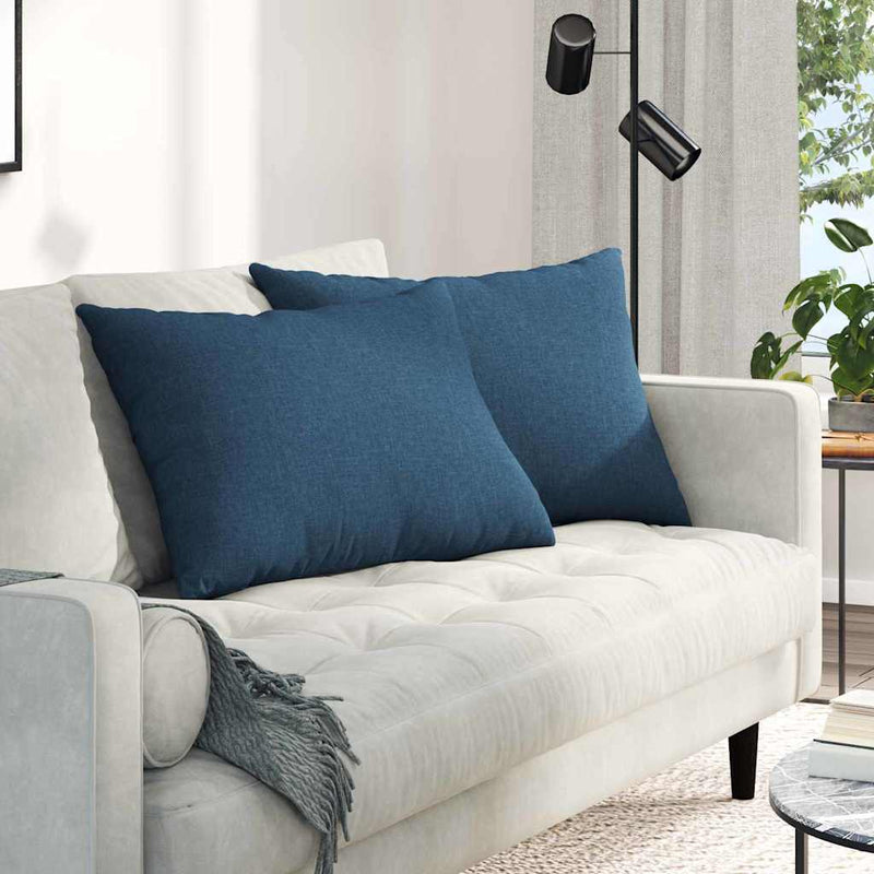 Chargez l'image dans la visionneuse de la galerie, Vidaxl sofa kussens 2 pcs blauw 70 x 50 cm stof
