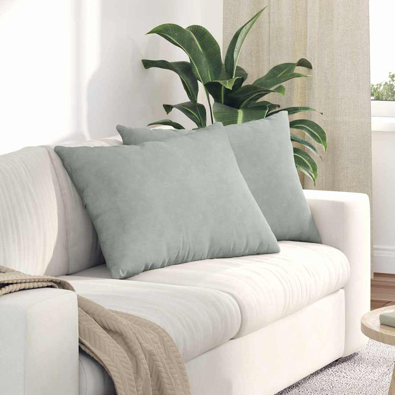 Afbeelding laden in galerijviewer, Vidaxl sofa kussens 2 stuks lichtgrijs 70 x 50 cm cordstof
