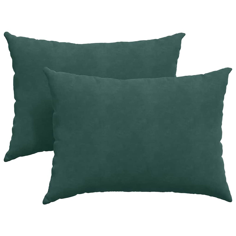 Afbeelding laden in galerijviewer, Vidaxl sofa kussens 2 stuks donkergroen 70 x 50 cm cordstof
