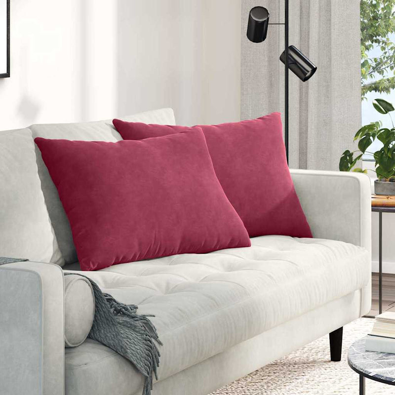 Afbeelding laden in galerijviewer, Vidaxl sofa kussens 2 stuks wijnrood 70 x 50 cm cordstof
