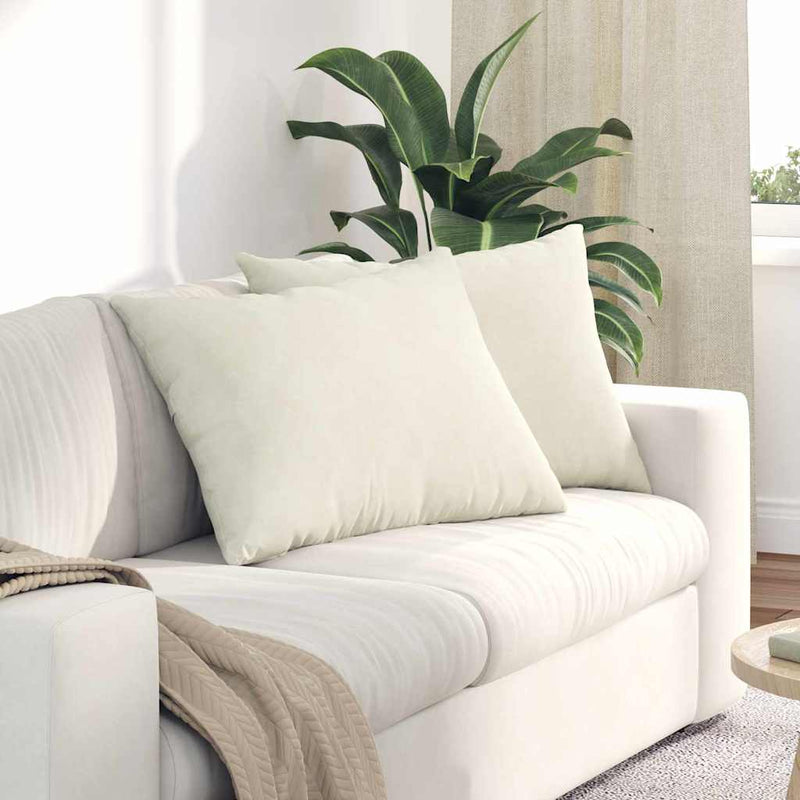Chargez l'image dans la visionneuse de la galerie, Vidaxl sofa kussens 2 stuks crème 70 x 50 cm cordstof
