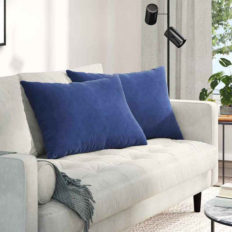 Afbeelding laden in galerijviewer, Vidaxl sofa kussens 2 stuks politieblauw 70 x 50 cm cordstof
