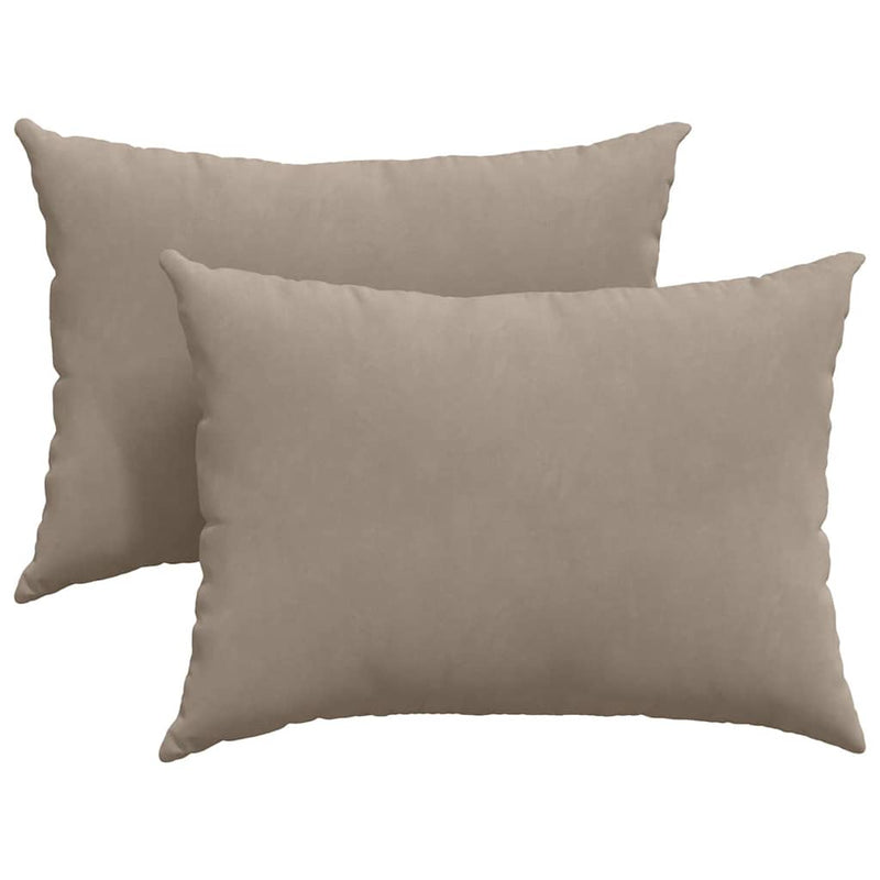 Chargez l'image dans la visionneuse de la galerie, Vidaxl sofa kussens 2 stuks taupe 70 x 50 cm stof
