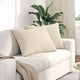 Vidaxl sofa kussens 2 st stof beige 70 x 50 cm