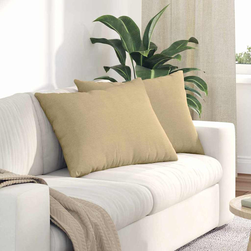 Afbeelding laden in galerijviewer, Vidaxl sofa kussens 2 stuks grijs groen 70 x 50 cm cordstof
