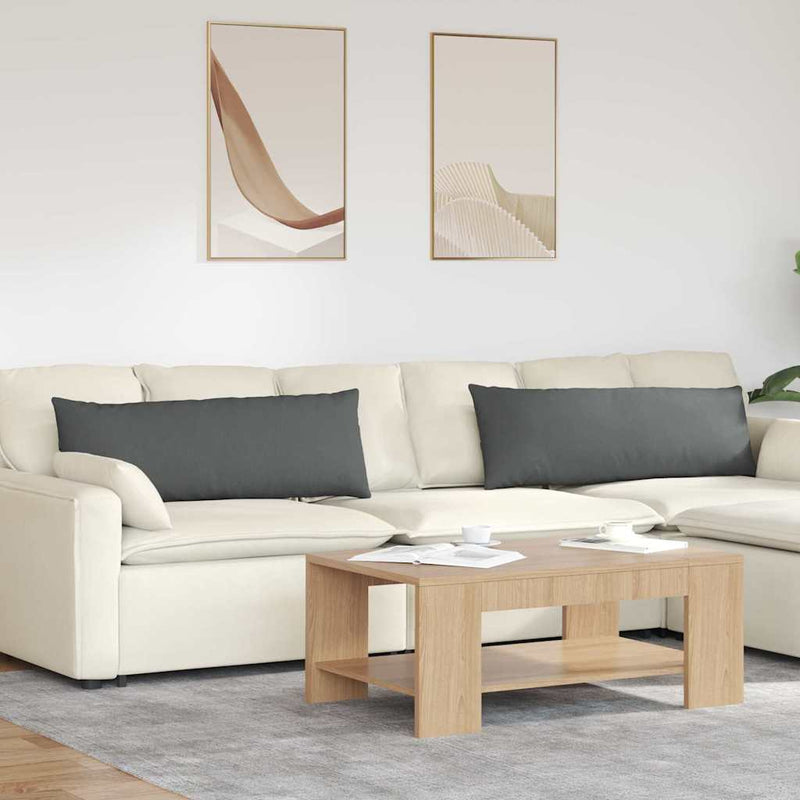 Afbeelding laden in galerijviewer, Vidaxl sofa kussens 2 pcs donkergrijs 120 x 40 cm stof
