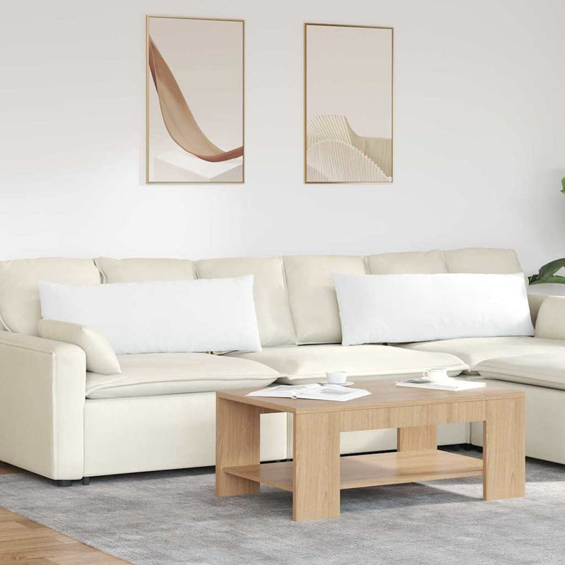 ギャラリービューアに画像をロードする, Vidaxl sofa kussens 2 pcs wit 120 x 40 cm stof
