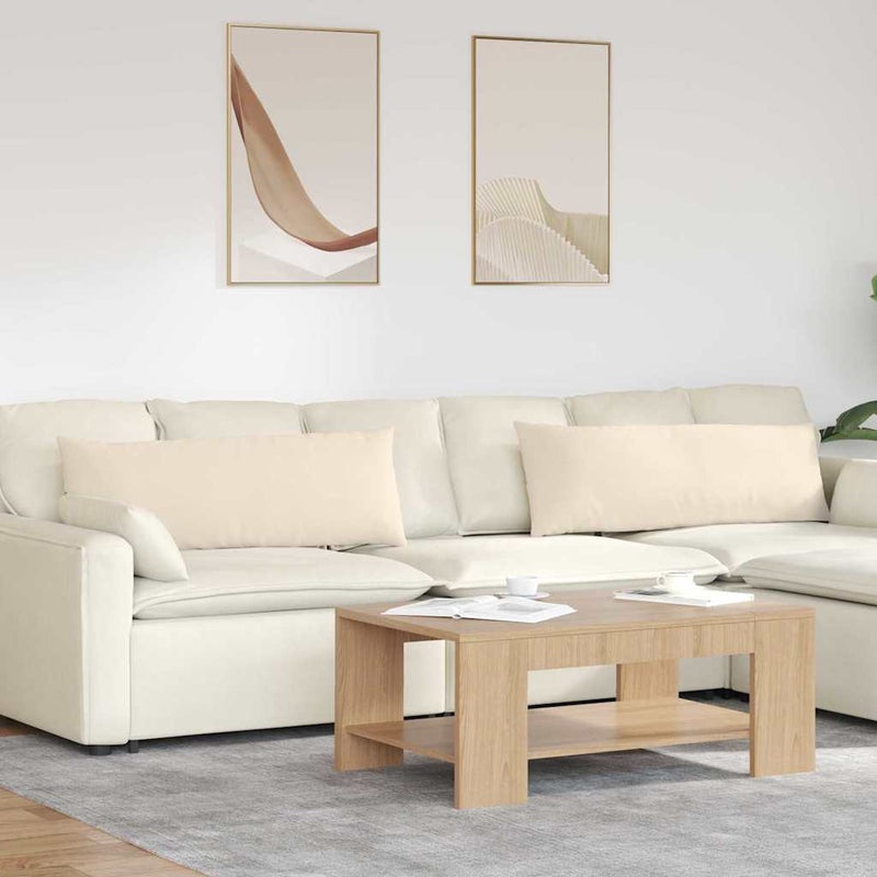Afbeelding laden in galerijviewer, Vidaxl sofa kussens 2 stuks beige 120 x 40 cm stof
