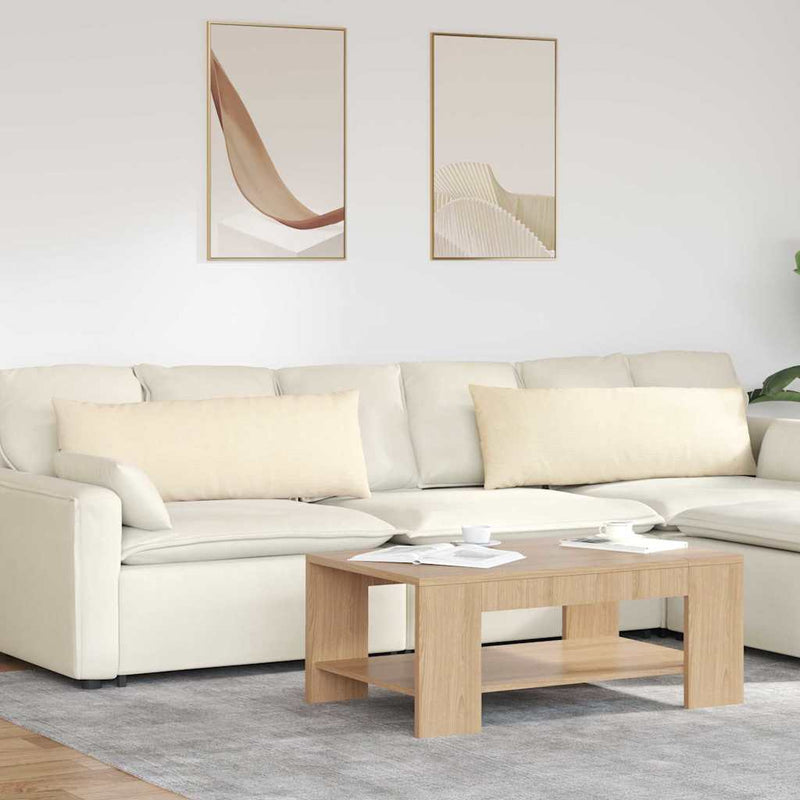 Chargez l'image dans la visionneuse de la galerie, Vidaxl sofa kussens 2 stuks crème 120 x 40 cm cordstof
