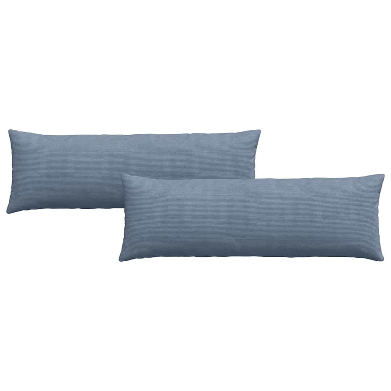 Afbeelding laden in galerijviewer, Vidaxl sofa kussens 2 stuks blauw 120 x 40 cm cordstof
