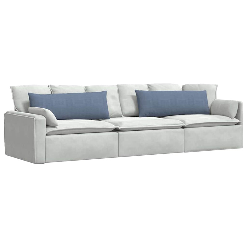 Afbeelding laden in galerijviewer, Vidaxl sofa kussens 2 stuks blauw 120 x 40 cm cordstof
