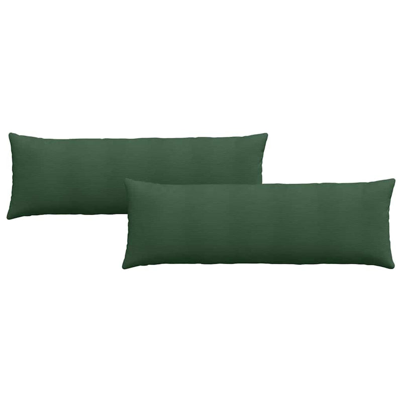 Afbeelding laden in galerijviewer, Vidaxl sofa kussens 2 stuks donkergroen 120 x 40 cm cordstof

