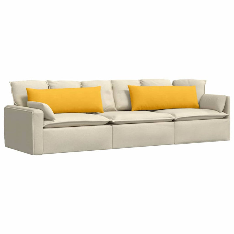 Afbeelding laden in galerijviewer, Vidaxl sofa kussens 2 stuks lichtgeel 120 x 40 cm cordstof

