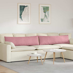 Vidaxl sofa kussens 2 stuks roze 145 x 40 cm cordstof