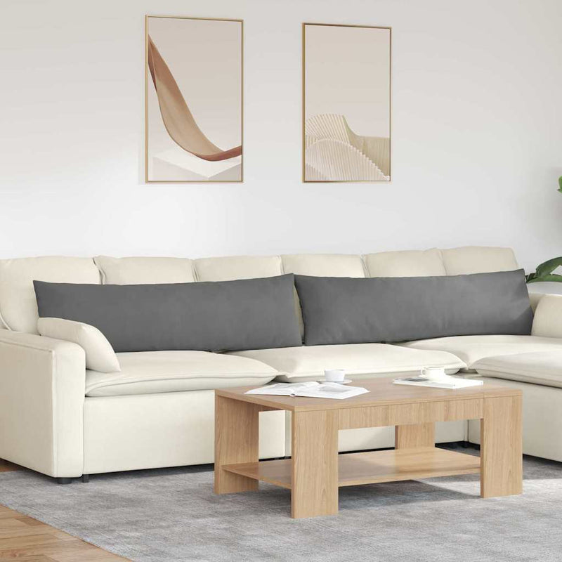 ギャラリービューアに画像をロードする, Vidaxl sofa kussens 2 stuks donkergrijs 145 x 40 cm stof

