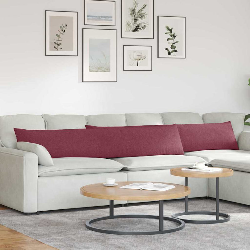 ギャラリービューアに画像をロードする, Vidaxl sofa kussens 2 pcs wijnrood 200 x 40 cm stof
