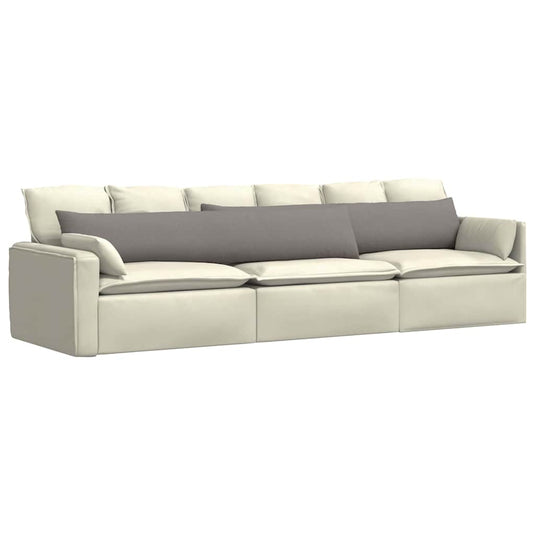 Vidaxl sofa kussens 2 st stof taupe 200 x 40 cm