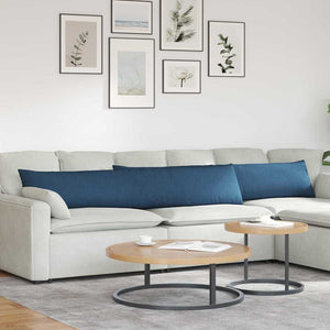 Vidaxl sofa kussens 2 pcs blauw 200 x 40 cm stof
