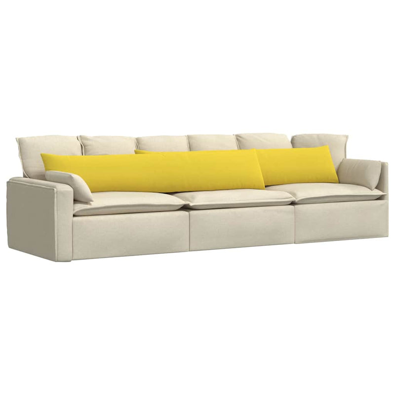 ギャラリービューアに画像をロードする, Vidaxl sofa kussens 2 pcs lichtgeel 200 x 40 cm stof
