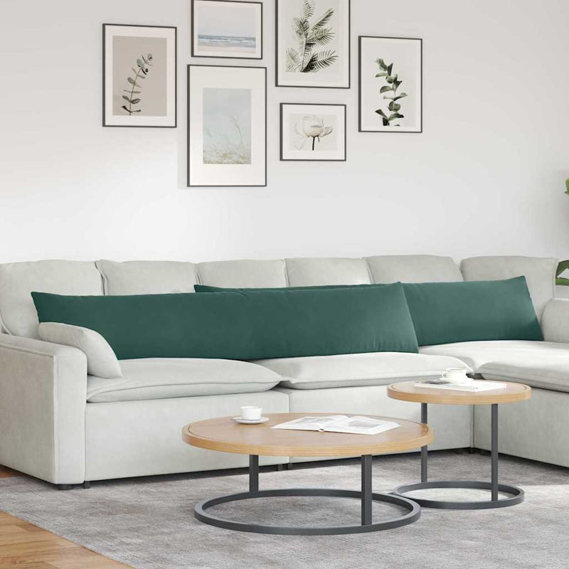 ギャラリービューアに画像をロードする, Vidaxl sofa kussens 2 stuks donkergroen 200 x 40 cm cordstof
