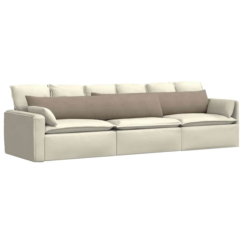 ギャラリービューアに画像をロードする, Vidaxl sofa kussens 2 stuks taupe 200 x 40 cm stof
