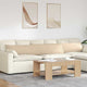 Vidaxl sofa kussens 2 st stof crème 200 x 40 cm