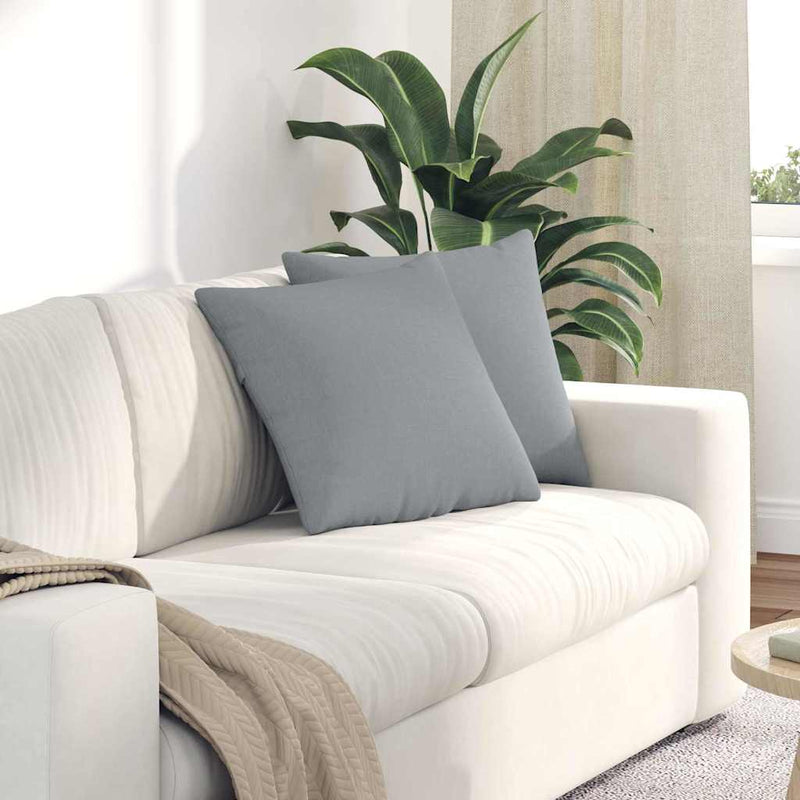 Chargez l'image dans la visionneuse de la galerie, Vidaxl sofa kussens 2 pcs lichtgrijs 45 x 45 cm stof
