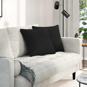 Vidaxl sofa kussens 2 pcs zwart 45 x 45 cm stof