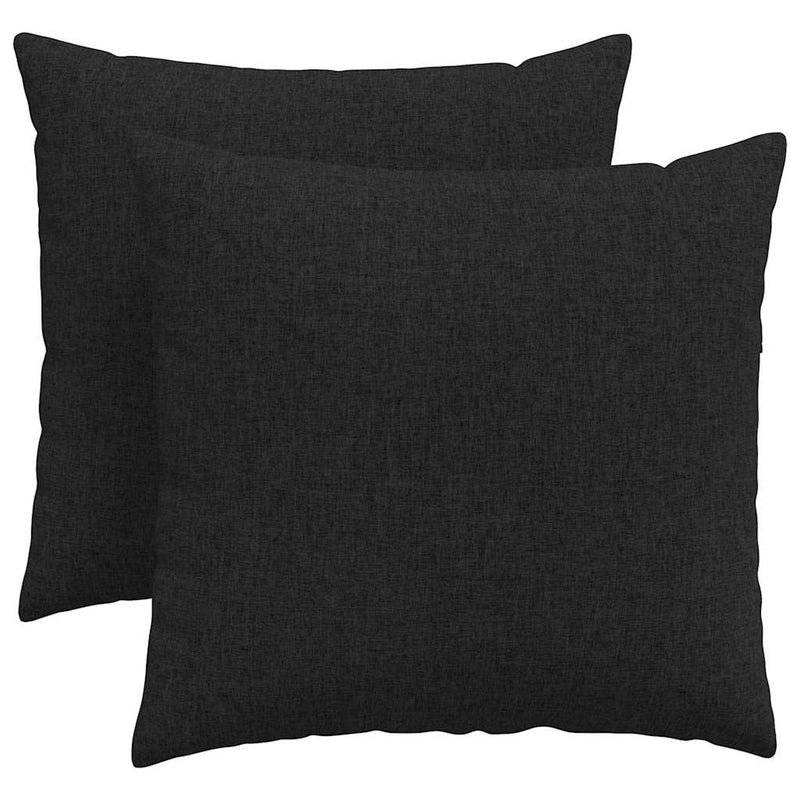 Chargez l'image dans la visionneuse de la galerie, Vidaxl sofa kussens 2 pcs zwart 45 x 45 cm stof
