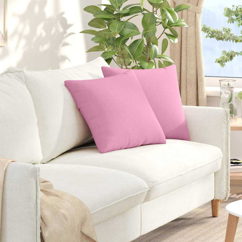 Chargez l'image dans la visionneuse de la galerie, Vidaxl sofa kussens 2 pcs roze 45 x 45 cm stof
