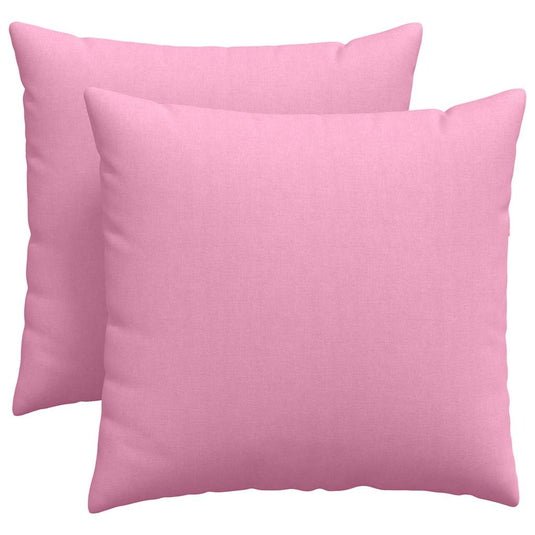 Vidaxl sofa kussens 2 pcs roze 45 x 45 cm stof