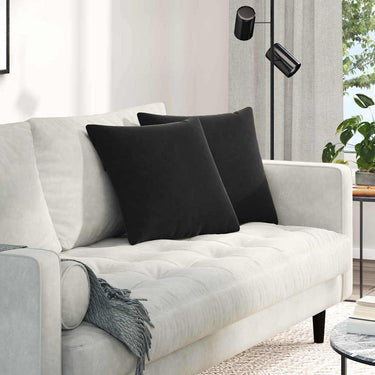 Vidaxl sofa kussens 2 stuks zwart 45 x 45 cm cordstof