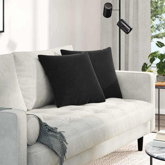 Vidaxl sofa kussens 2 stuks zwart 45 x 45 cm cordstof