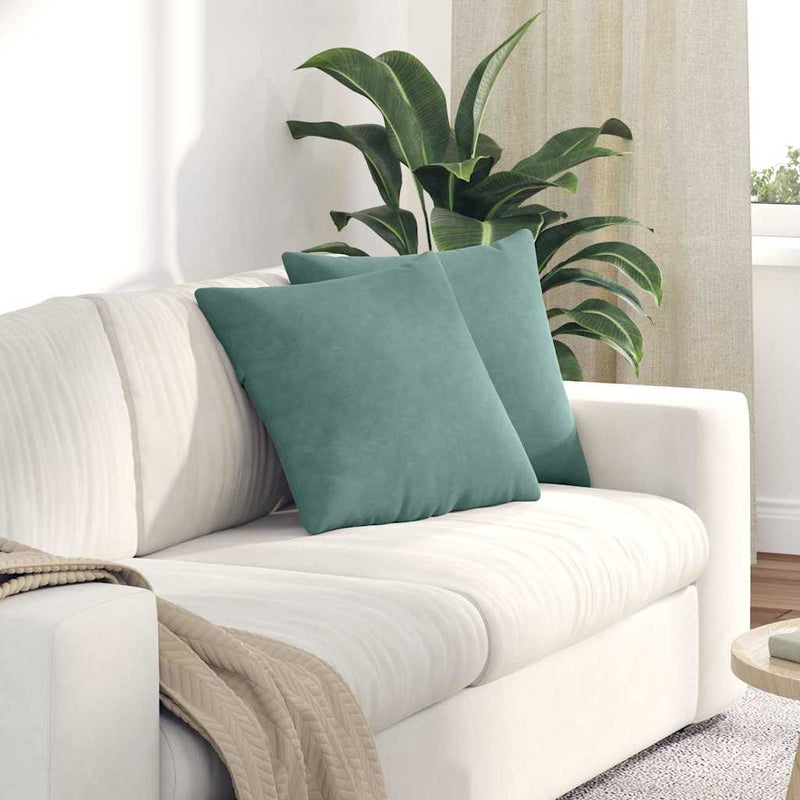Chargez l'image dans la visionneuse de la galerie, Vidaxl sofa kussens 2 stuks zeegroen 45 x 45 cm cordstof
