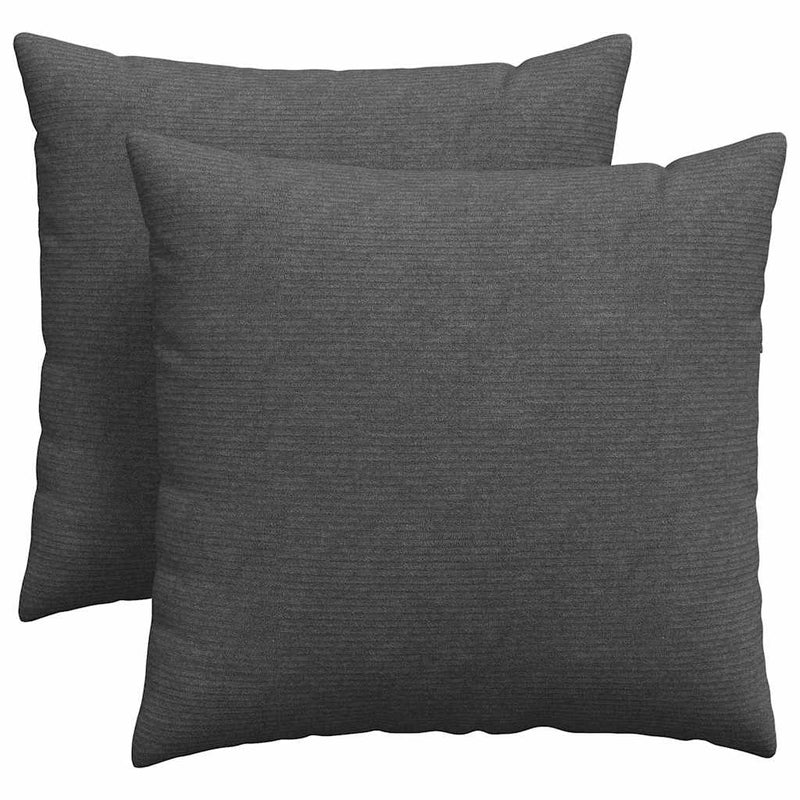 Chargez l'image dans la visionneuse de la galerie, Vidaxl sofa kussens 2 stuks donkergrijs 45 x 45 cm cordstof
