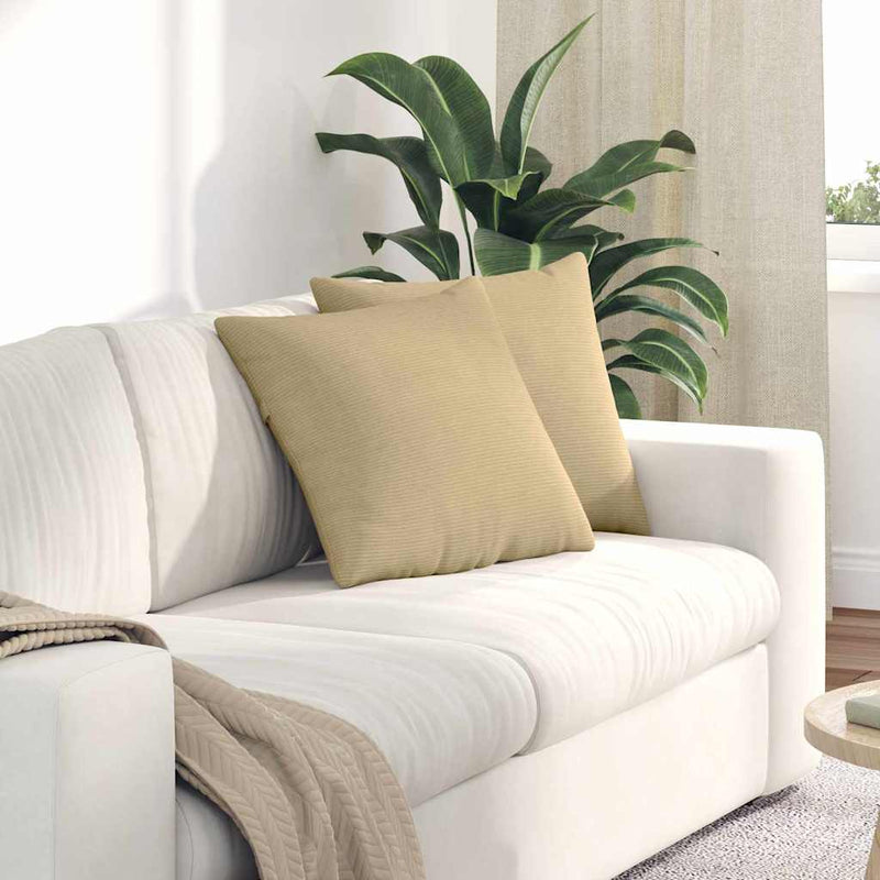 Chargez l'image dans la visionneuse de la galerie, Vidaxl sofa kussens 2 stuks grijs groen 45 x 45 cm cordstof
