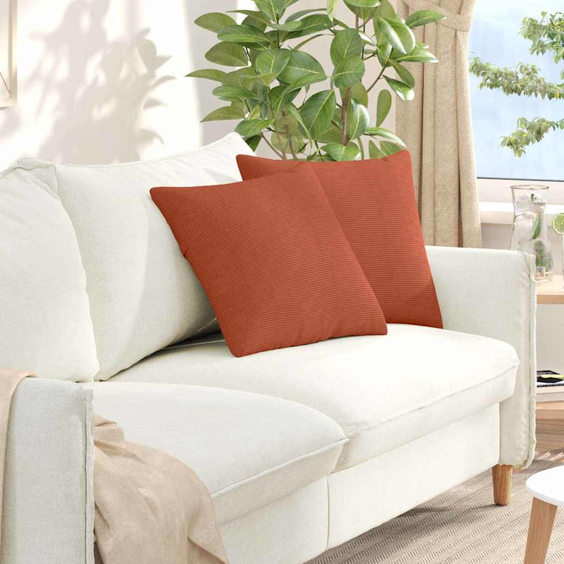 Chargez l'image dans la visionneuse de la galerie, Vidaxl sofa kussens 2 stuks rood-oranje 45 x 45 cm cordstof
