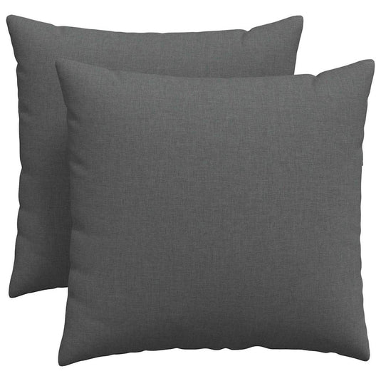 Vidaxl sofa kussens 2 pcs donkergrijs 50 x 50 cm stof