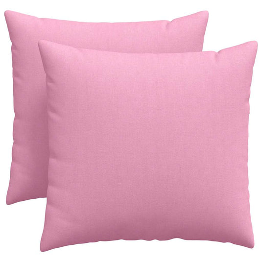 Vidaxl sofa kussens 2 pcs roze 50 x 50 cm stof
