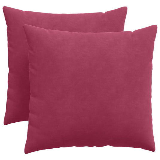 Vidaxl sofa kussens 2 stuks wijnrood 50 x 50 cm cordstof