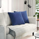 Vidaxl sofa kussens 2 stuks politieblauw 50 x 50 cm cordstof